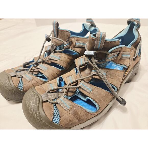 Keen Newport Blue Canvas Slip On Sandals Sz 10 Unisex Hiking Outdoor Comfort main image 4